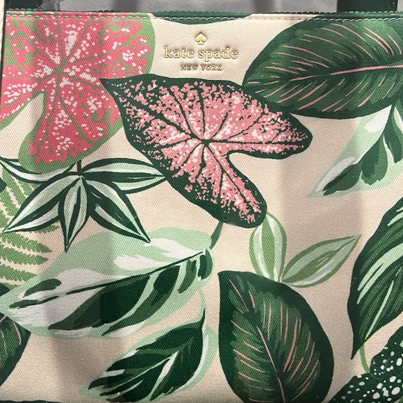♠️kate spade Clare See Through Fern Foliage Tote, Green NWT - Picture 8 of 15